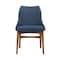 Armen Living Arcadia and Azalea 48" Round Blue and Walnut Wood 5 Piece Dining Set SETARDI5AZWABLU48 - alternate 6